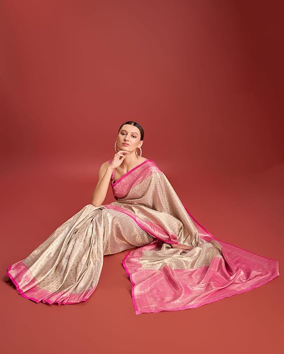Contact Us monjolika fashion women's kanjivaram silk mesmerizing saree for every celebrations comes with unstitched blouse piece