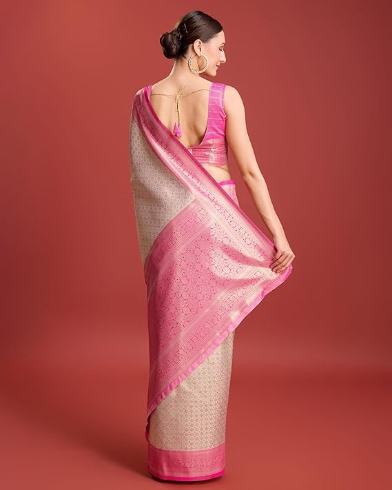 monjolika fashion women's kanjivaram silk mesmerizing saree for every celebrations comes with unstitched blouse piece monjolika fashion women's kanjivaram silk mesmerizing saree for every celebrations comes with unstitched blouse piece
