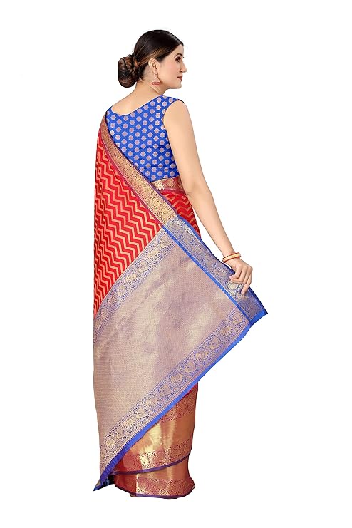 enthone women's woven banarasi silk saree with blouse piece enthone women's woven banarasi silk saree with blouse piece