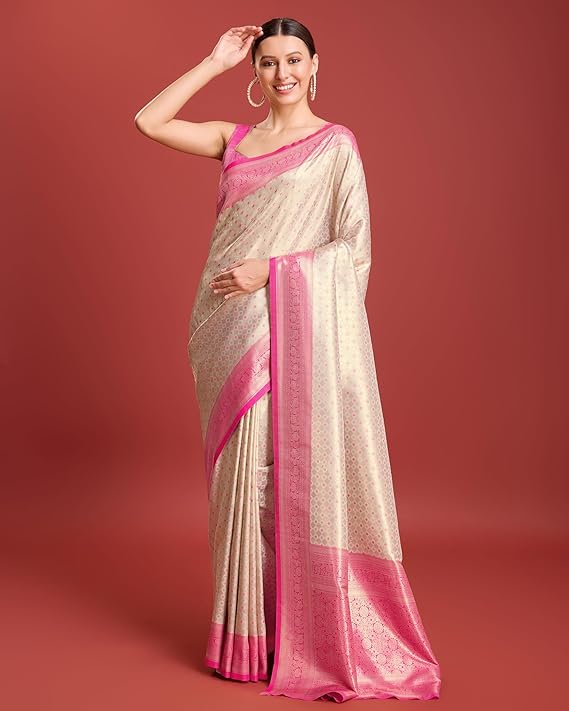 monjolika fashion women's kanjivaram silk mesmerizing saree for every celebrations comes with unstitched blouse piece monjolika fashion women's kanjivaram silk mesmerizing saree for every celebrations comes with unstitched blouse piece