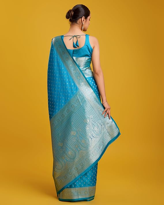 monjolika fashion women's blushing banarasi silk saree zari woven work enhanced elegance comes with unstitched blouse piece monjolika fashion women's blushing banarasi silk saree zari woven work enhanced elegance comes with unstitched blouse piece