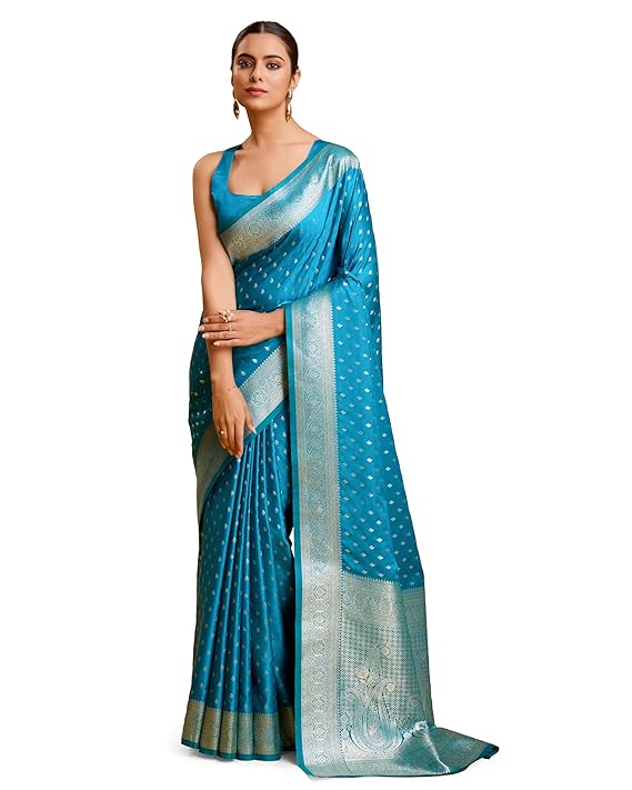 monjolika fashion women's blushing banarasi silk saree zari woven work enhanced elegance comes with unstitched blouse piece monjolika fashion women's blushing banarasi silk saree zari woven work enhanced elegance comes with unstitched blouse piece